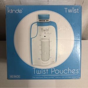 Kiinde Breast Milk Storage Twist Pouch (6 oz - Pack of 40 )- NEW